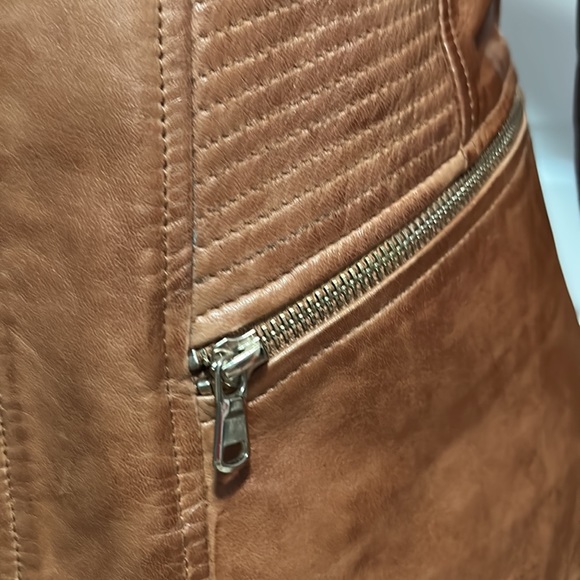 Camel coloured leather jacket - Picture 4 of 5